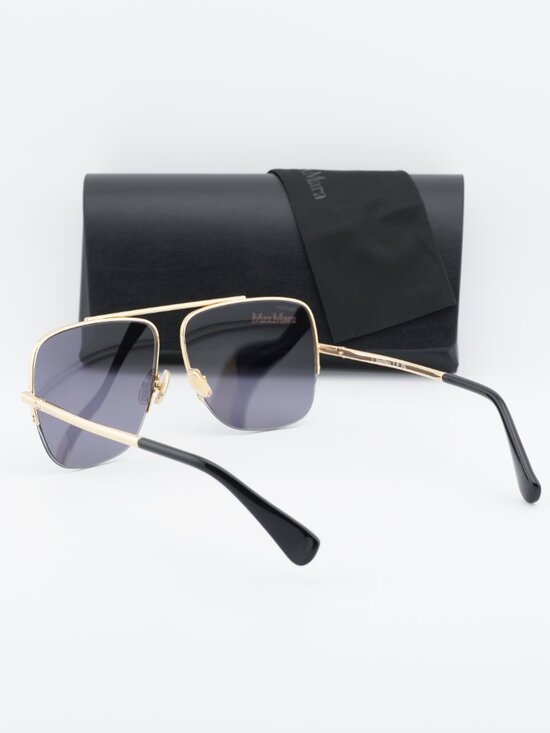 Max Mara MENTON3 MM0121 30A Aviator Sunglasses - Gold / Smoke main image 10